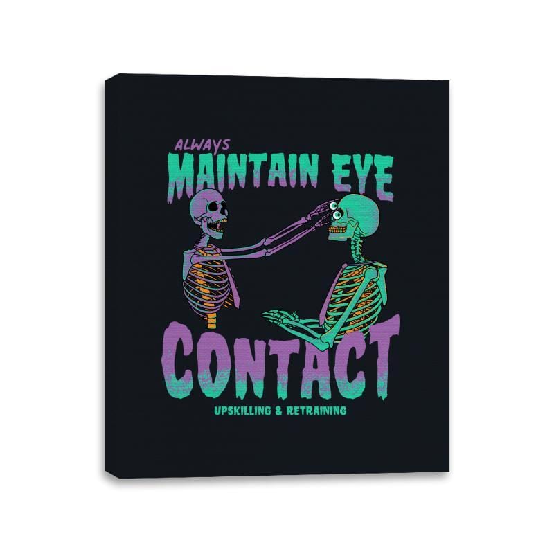 Maintain Eye Contact - Canvas Wraps Canvas Wraps RIPT Apparel 11x14 / Black