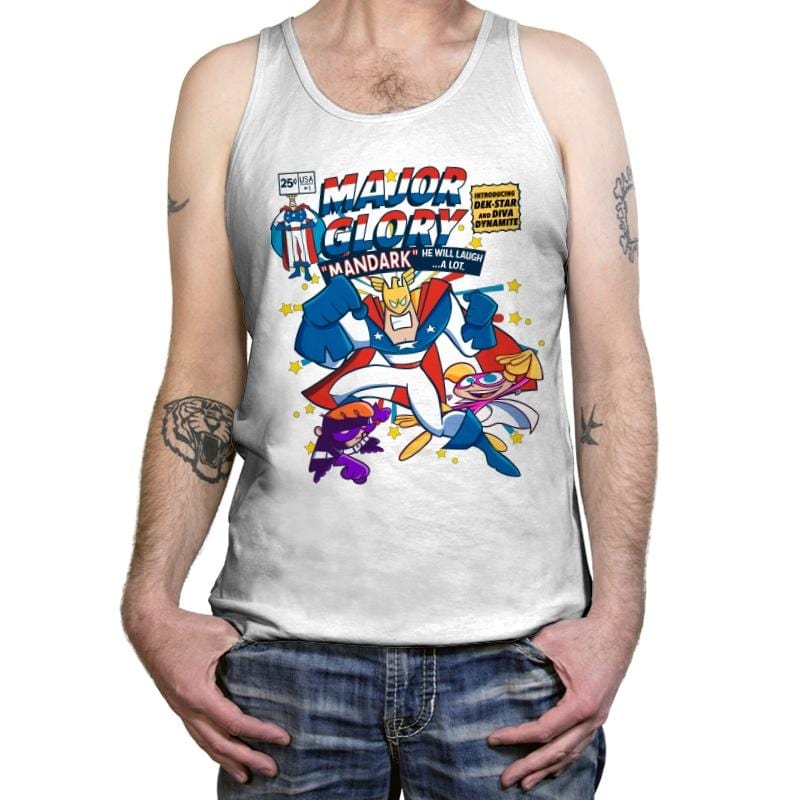 Major Glory Comic  - Tanktop Tanktop RIPT Apparel X-Small / White