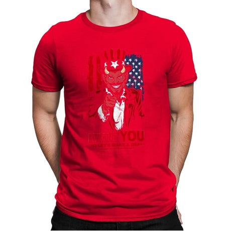 Make a Deal - Mens Premium T-Shirts RIPT Apparel Small / Red