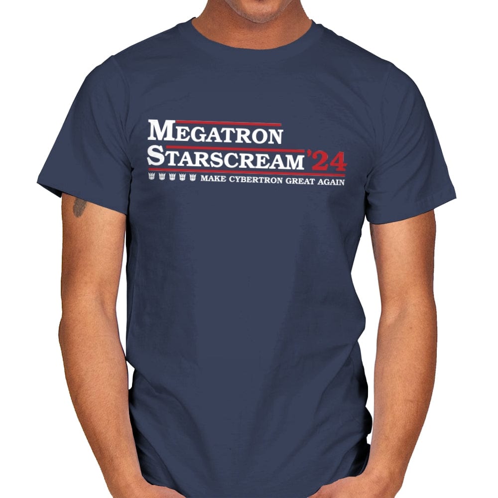 Make Cybertron Great Again - Mens T-Shirts RIPT Apparel Small / Navy