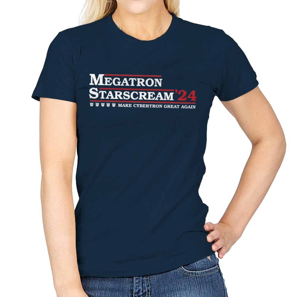 Make Cybertron Great Again - Womens T-Shirts RIPT Apparel Small / Navy