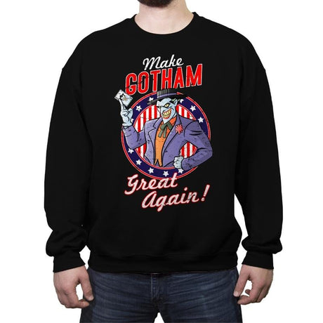 Make Gotham Great Again - Anytime - Crew Neck Sweatshirt Crew Neck Sweatshirt RIPT Apparel Small / Black