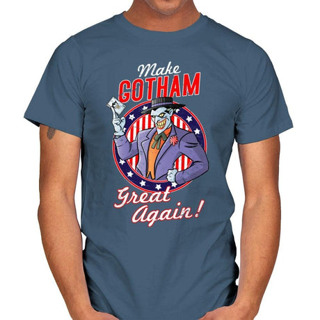 Make Gotham Great Again - Anytime - Mens T-Shirts RIPT Apparel Small / Indigo Blue