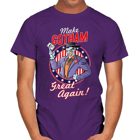 Make Gotham Great Again - Anytime - Mens T-Shirts RIPT Apparel Small / Purple