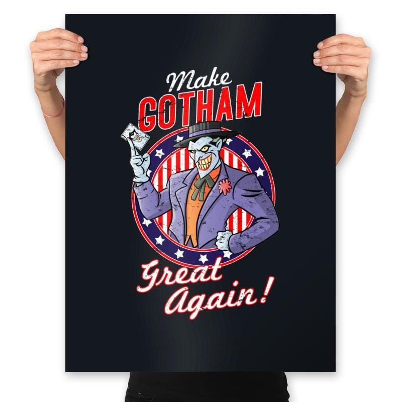 Make Gotham Great Again - Anytime - Prints Posters RIPT Apparel 18x24 / Black