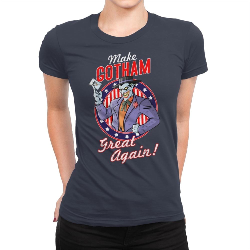 Make Gotham Great Again - Anytime - Womens Premium T-Shirts RIPT Apparel Small / Indigo
