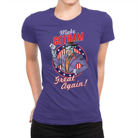Make Gotham Great Again - Anytime - Womens Premium T-Shirts RIPT Apparel Small / Purple Rush