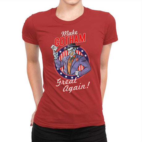 Make Gotham Great Again - Anytime - Womens Premium T-Shirts RIPT Apparel Small / Red