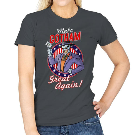 Make Gotham Great Again - Anytime - Womens T-Shirts RIPT Apparel Small / Charcoal