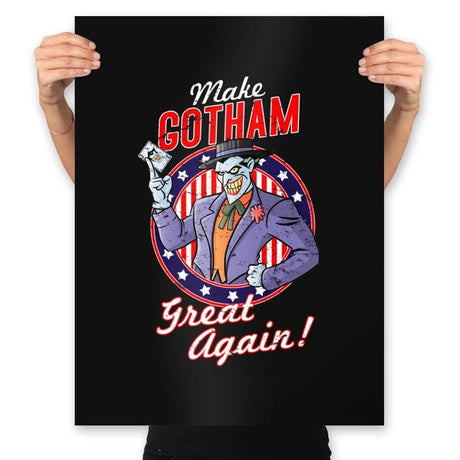 Make Gotham Great Again - Prints Posters RIPT Apparel 18x24 / Black