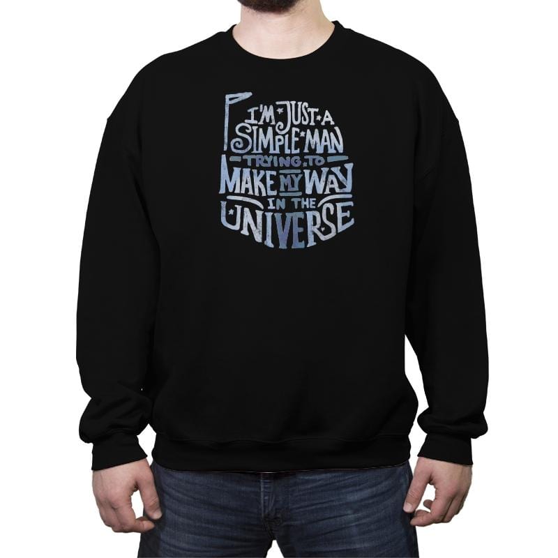 Make my  way in the Universe - Crew Neck Sweatshirt Crew Neck Sweatshirt RIPT Apparel Small / Black