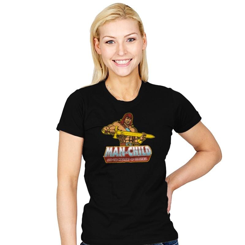 Man-Child - Womens T-Shirts RIPT Apparel Small / Black