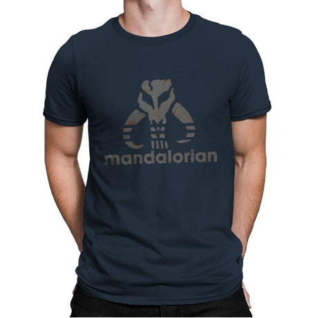 Mandalore Athletics - Mens Premium T-Shirts RIPT Apparel Small / Indigo
