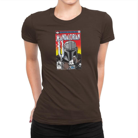 Mandalorian - Womens Premium T-Shirts RIPT Apparel Small / Dark Chocolate