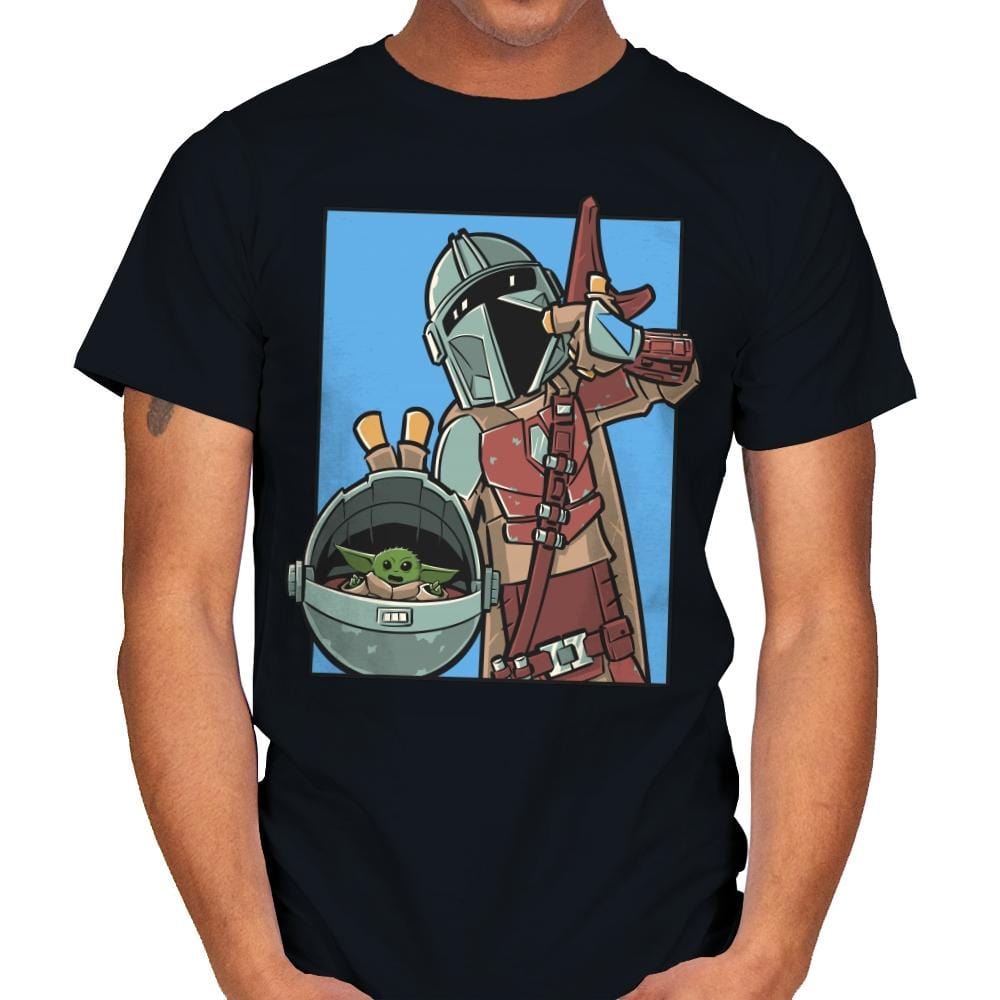 Mando Comic Strip - Mens T-Shirts RIPT Apparel Small / Black