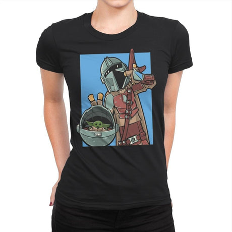 Mando Comic Strip - Womens Premium T-Shirts RIPT Apparel Small / Black