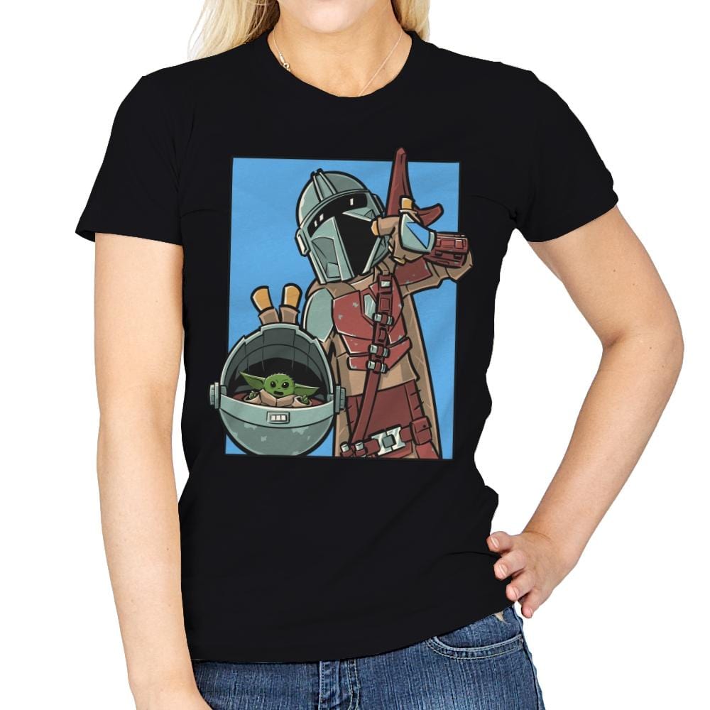 Mando Comic Strip - Womens T-Shirts RIPT Apparel Small / Black