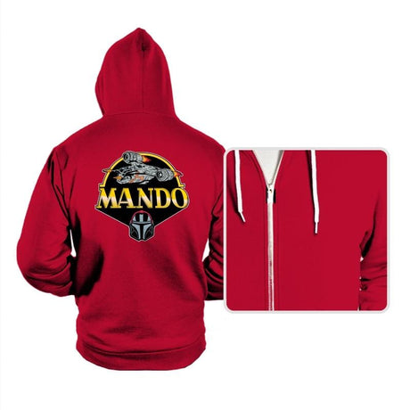 Mando Mask - Hoodies Hoodies RIPT Apparel Small / Red
