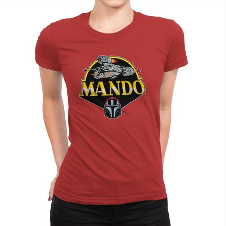 Mando Mask - Womens Premium T-Shirts RIPT Apparel Small / Red