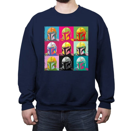 Mando Pop - Crew Neck Sweatshirt Crew Neck Sweatshirt RIPT Apparel Small / Navy