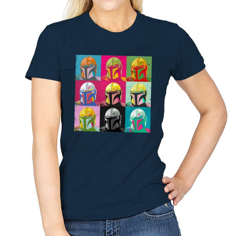 Mando Pop - Womens T-Shirts RIPT Apparel Small / Navy