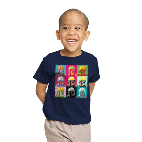 Mando Pop - Youth T-Shirts RIPT Apparel X-small / Navy