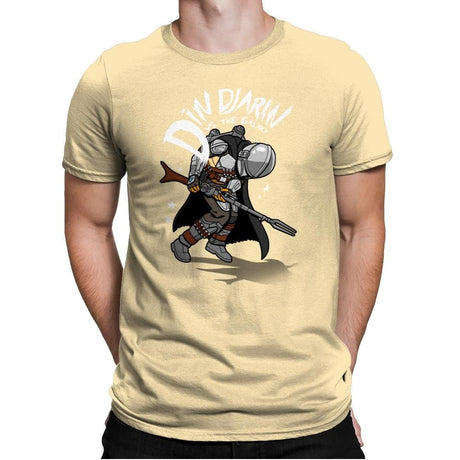 Mando vs. the Galaxy - Mens Premium T-Shirts RIPT Apparel Small / Banana Cream
