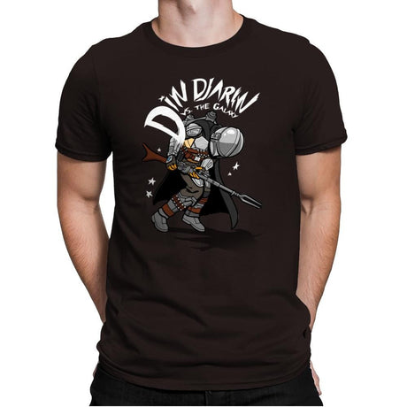 Mando vs. the Galaxy - Mens Premium T-Shirts RIPT Apparel Small / Dark Chocolate