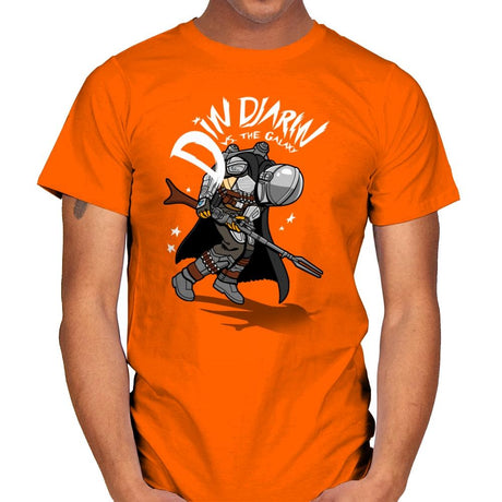 Mando vs. the Galaxy - Mens T-Shirts RIPT Apparel Small / Orange