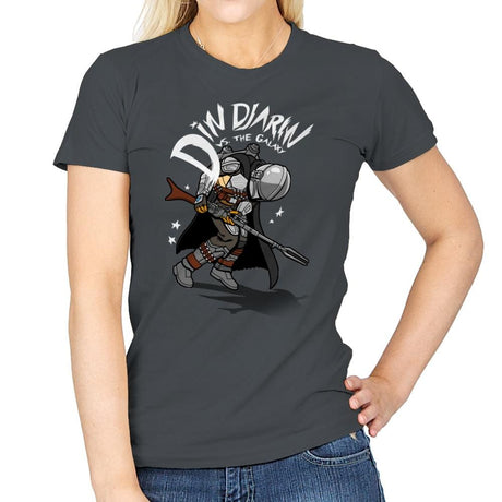 Mando vs. the Galaxy - Womens T-Shirts RIPT Apparel Small / Charcoal
