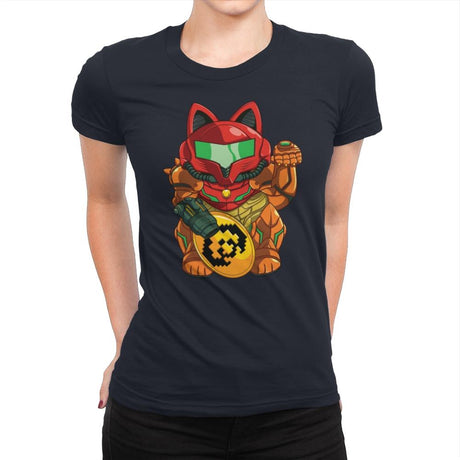 Manekitroid - Womens Premium T-Shirts RIPT Apparel Small / Midnight Navy