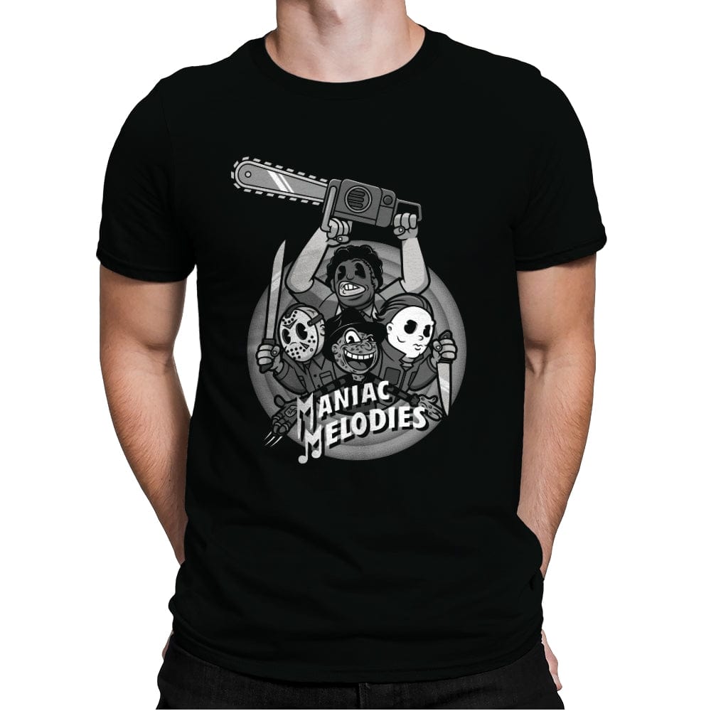 Maniac Melodies - Mens Premium T-Shirts RIPT Apparel Small / Black