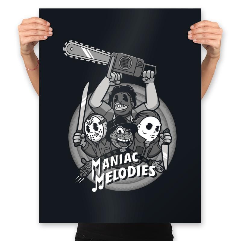 Maniac Melodies - Prints Posters RIPT Apparel 18x24 / Black