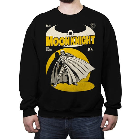 Marc Spector The Moon Knight Comics - Crew Neck Sweatshirt Crew Neck Sweatshirt RIPT Apparel Small / Black