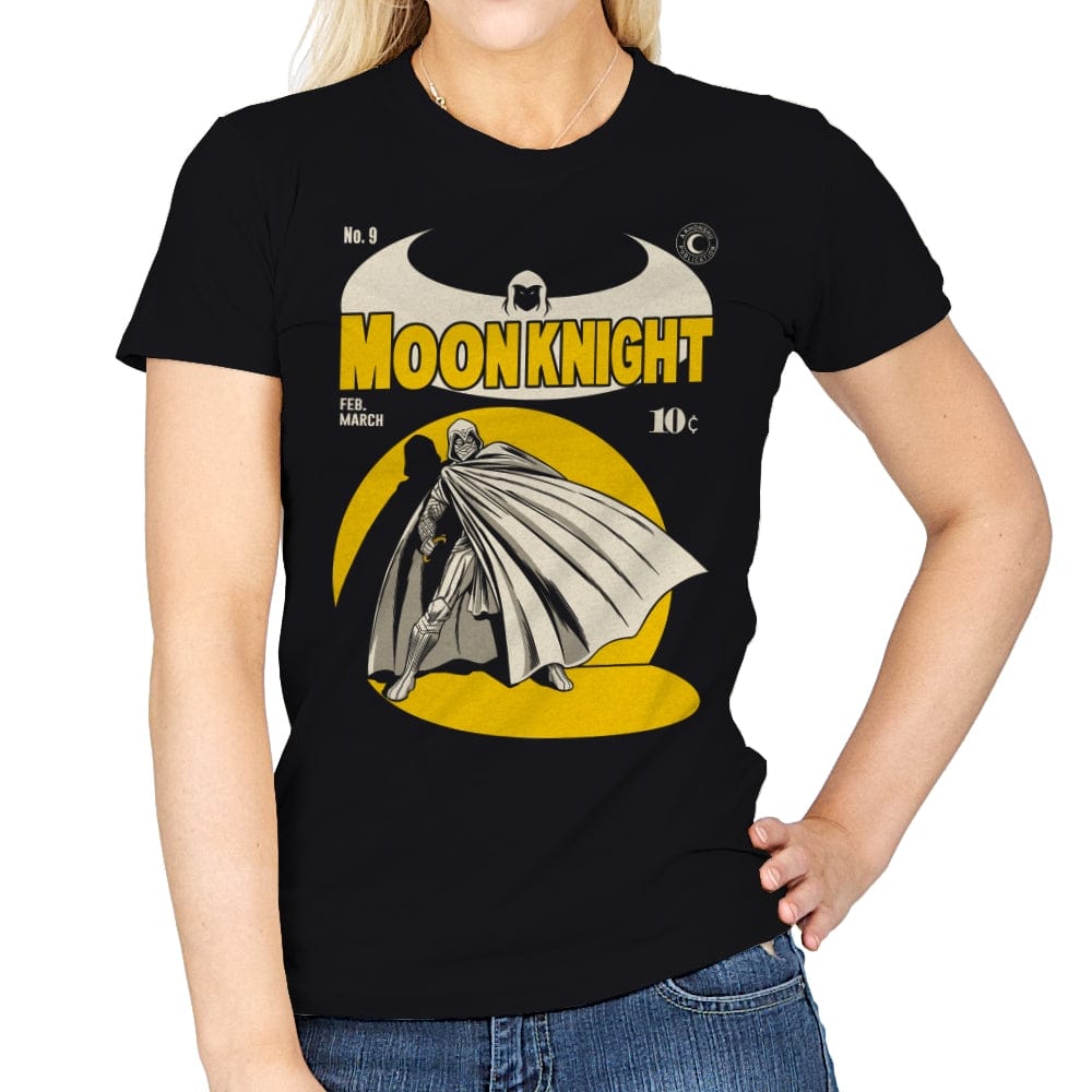 Marc Spector The Moon Knight Comics - Womens T-Shirts RIPT Apparel Small / Black
