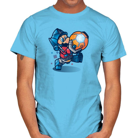 Mario Prime Exclusive - Mens T-Shirts RIPT Apparel Small / Sky