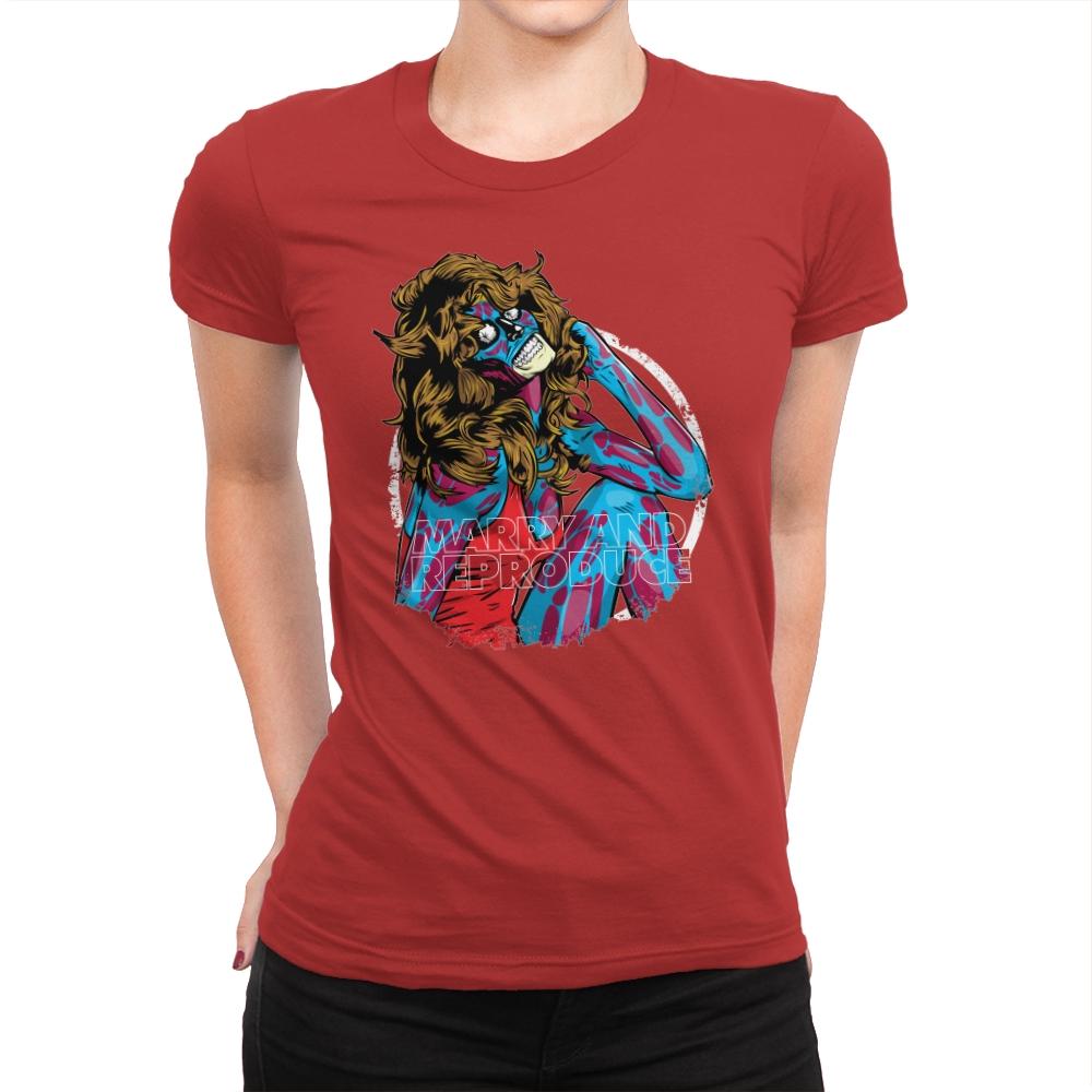 Marry And Reproduce - Womens Premium T-Shirts RIPT Apparel Small / Red