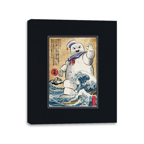 Marshmallow Man in Japan - Canvas Wraps Canvas Wraps RIPT Apparel 11x14 / Black