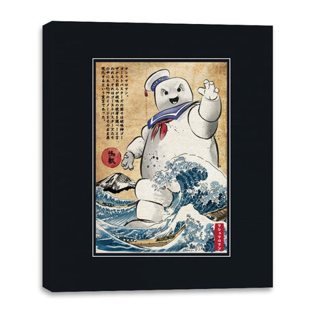 Marshmallow Man in Japan - Canvas Wraps Canvas Wraps RIPT Apparel 16x20 / Black
