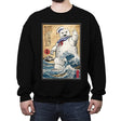 Marshmallow Man in Japan - Crew Neck Sweatshirt Crew Neck Sweatshirt RIPT Apparel Small / Black