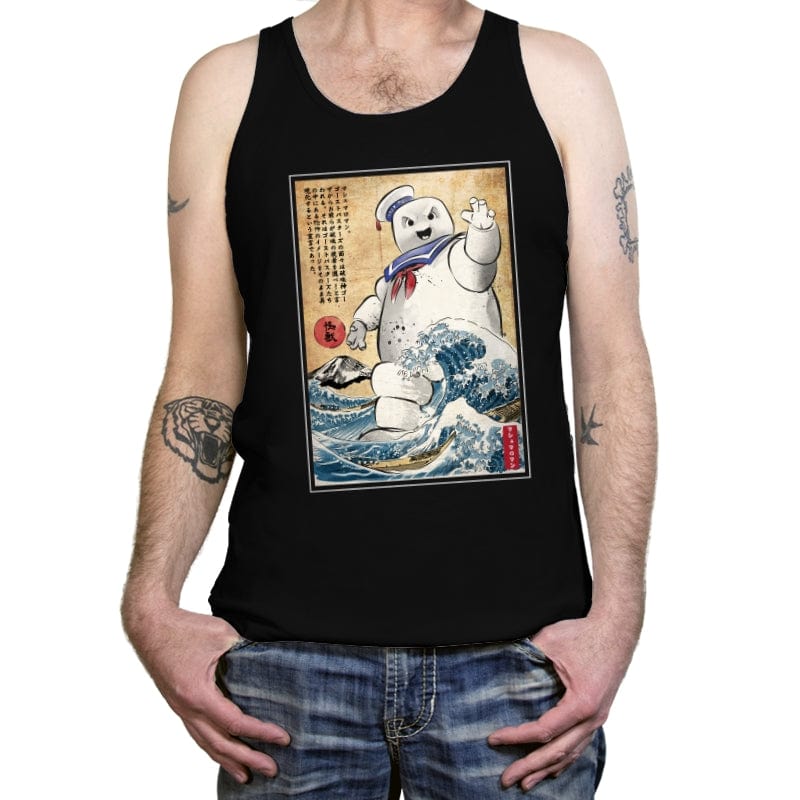 Marshmallow Man in Japan - Tanktop Tanktop RIPT Apparel X-Small / Black