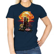 Martians Gazing at the Moon - Womens T-Shirts RIPT Apparel Small / Navy