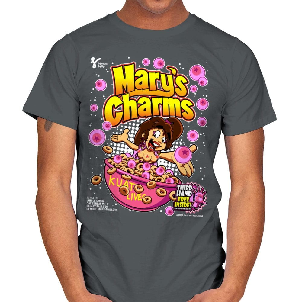 Mary's Charms - Mens T-Shirts RIPT Apparel Small / Charcoal