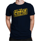 Mass Times Acceleration - Mens Premium T-Shirts RIPT Apparel Small / Midnight Navy