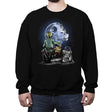 Master and Apprentice Gazing at the “Moon” - Crew Neck Sweatshirt Crew Neck Sweatshirt RIPT Apparel Small / Black