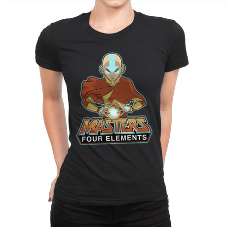 Master Four Elements - Womens Premium T-Shirts RIPT Apparel Small / Black