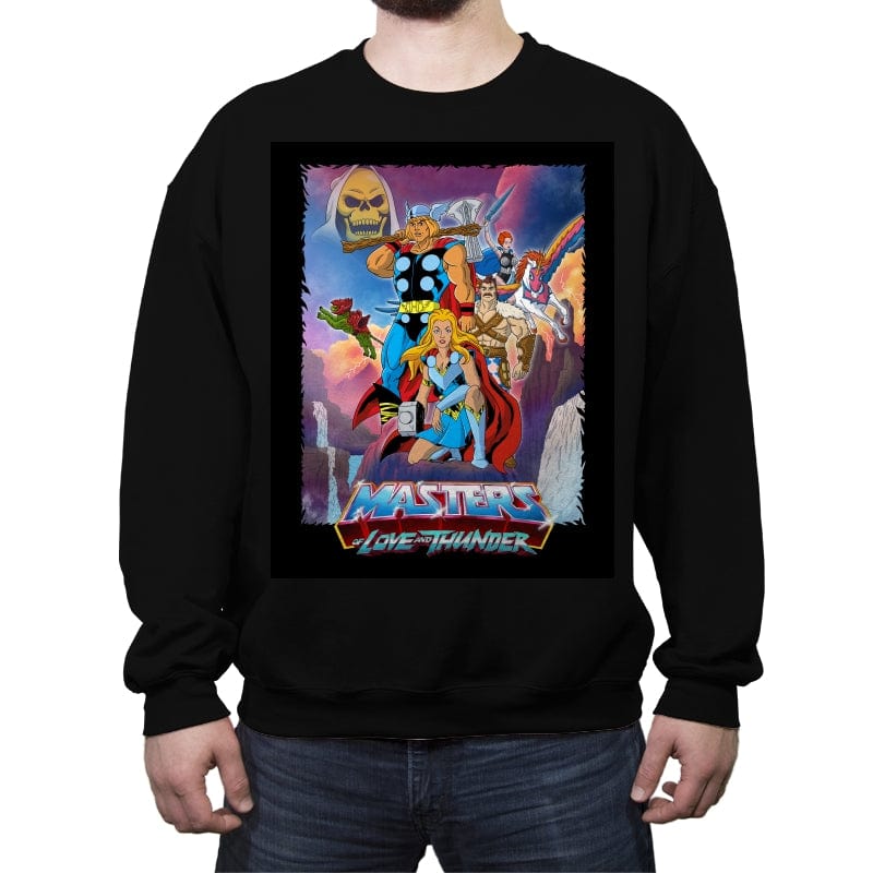 Masters of Love and Thunder  - Crew Neck Sweatshirt Crew Neck Sweatshirt RIPT Apparel Small / Black