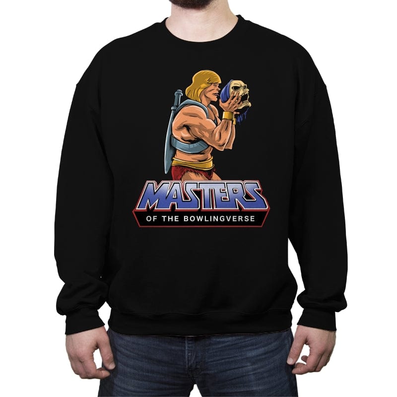 Masters of the Bowlingverse - Crew Neck Sweatshirt Crew Neck Sweatshirt RIPT Apparel Small / Black