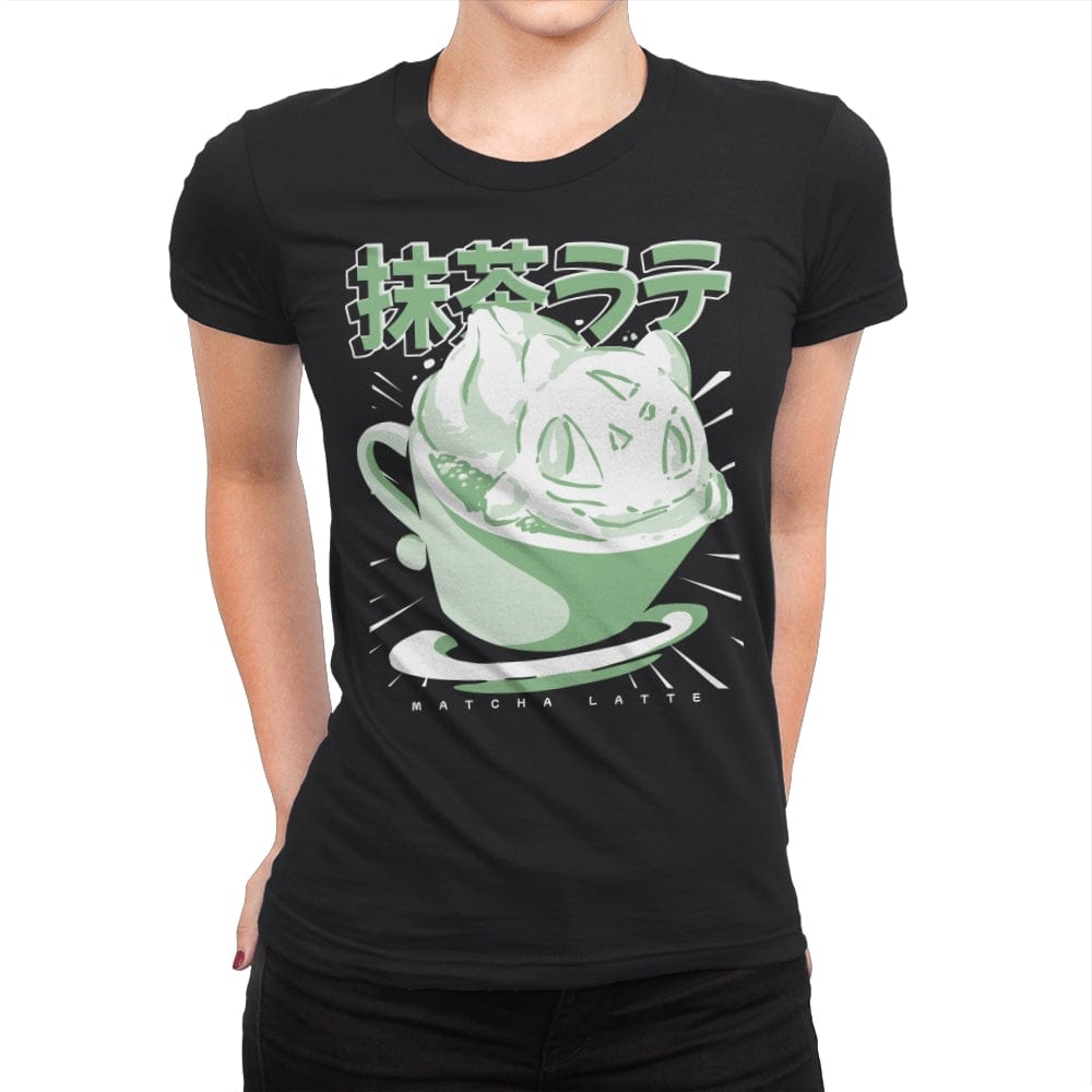 Matchasaur Latte - Womens Premium T-Shirts RIPT Apparel Small / Black