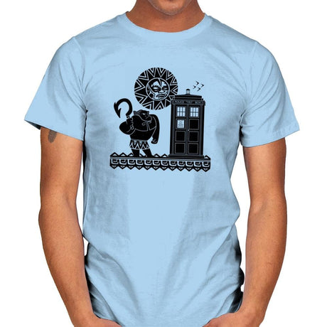 Maui Meets The Doctor Exclusive - Mens T-Shirts RIPT Apparel Small / Light Blue